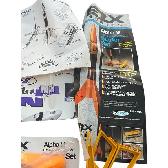 1990s Estes Alpha III Flying model Rocket starter kit -Boxed- No engine - Picture 3 of 8